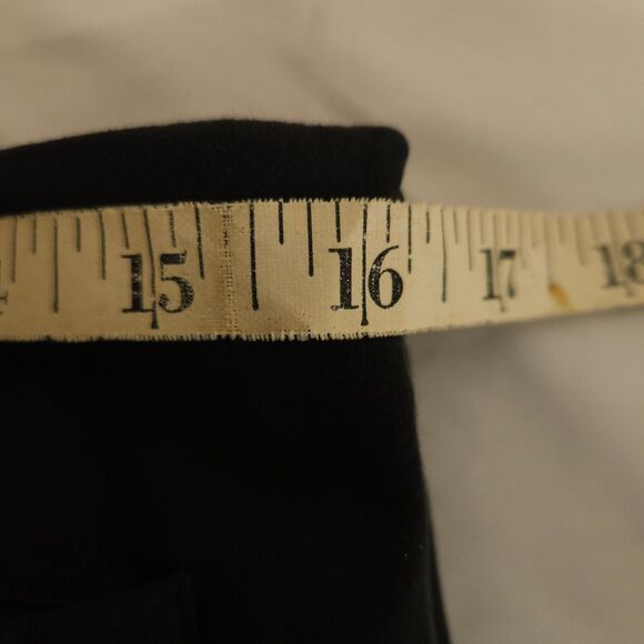 VTG Talbots Womens 12 32x25 Black Stretch High-Rise Side-Zip Button Ankle Pants - Picture 6 of 8